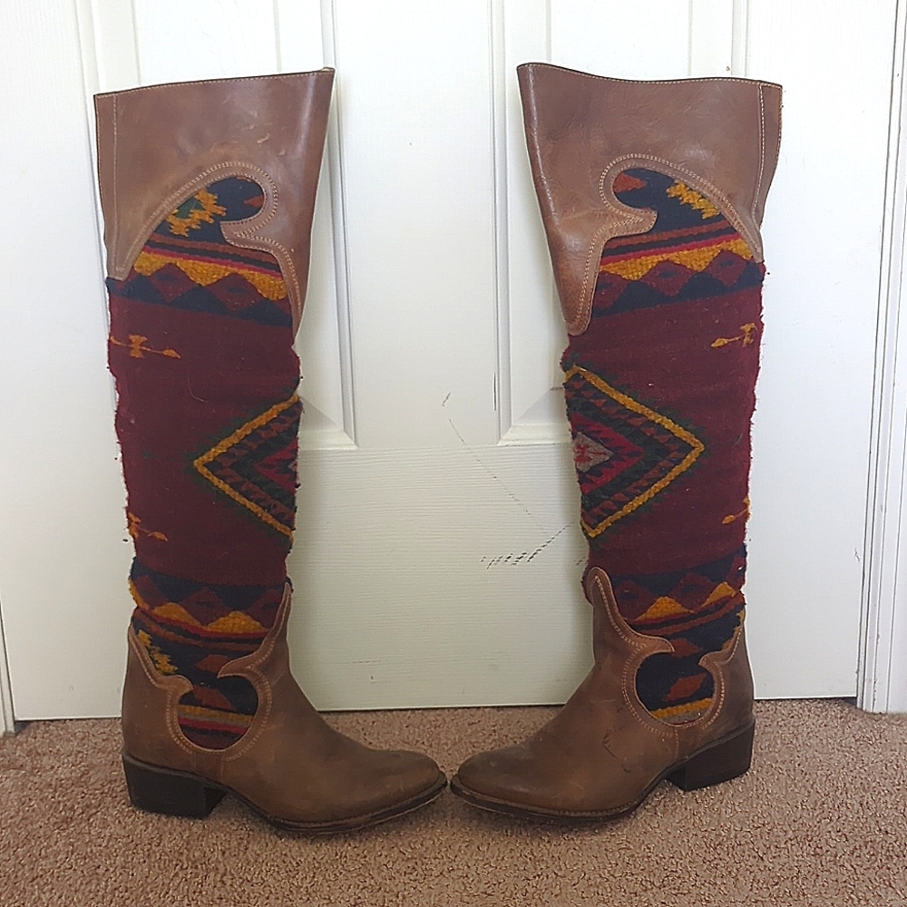 Freebird Woven Blanket Tall Boots
